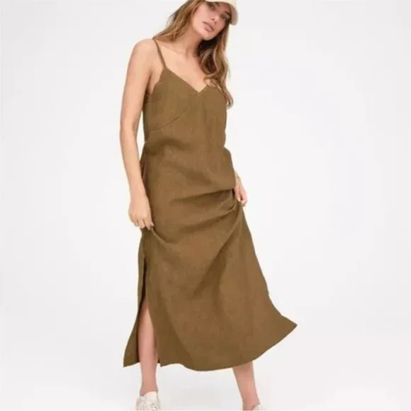 chinese dress ladies Sofie the Label Harper White Linen Strapless Midi Dress main image 0